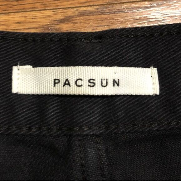 Pacsun Deep Black Distressed Ultra High Rise Slim Denim Jeans Size 26 - Picture 9 of 15